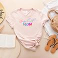 Cute Mother's Day Teeball T-Ball Baseball Mom Women's Heather T-Shirt Heather Peach