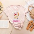 Dabbing Easter Baseball Mom Mother's Day Bunny Sunday Egg Women's Heather T-Shirt Heather Peach