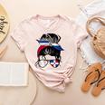 Dominican Baseball Mom Dominican Baseball Girl Women's Heather T-Shirt Heather Peach