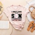I Don't Care If My Son Is Embarrassed Baseball Mom Women's Heather T-Shirt Heather Peach I Don't Care If My Son Is Embarrassed Baseball Mom Women's Heather T-Shirt Heather Peach