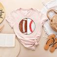 Football Baseball Player Football Baseball Mom Women's Heather T-Shirt Heather Peach Football Baseball Player Football Baseball Mom Women's Heather T-Shirt Heather Peach