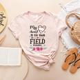 My Heart Is On That Field Ball Nana Baseball Mom Women's Heather T-Shirt Heather Peach My Heart Is On That Field Ball Nana Baseball Mom Women's Heather T-Shirt Heather Peach