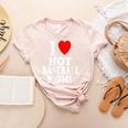 I Heart Love Hot Baseball Moms MILF Cougar Older Woman Women's Heather T-Shirt Heather Peach