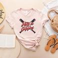 Hits 'n Giggles Baseball Player Women Baseball Mom Mother Women's Heather T-Shirt Heather Peach