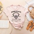 Home Plate Social Club Baseball Mom Women's Heather T-Shirt Heather Peach