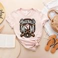 Home Run Baseball Mom Women's Heather T-Shirt Heather Peach