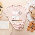 I'm Not Just His Mom I'm His Biggest Fan Baseball Mom Women's Heather T-Shirt Heather Peach