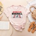 I'm a Proud Baseball Mom Baseball Women's Heather T-Shirt Heather Peach