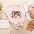 Leopard Baseball Mom Game Day Vibes Mother's Day Women's Heather T-Shirt Heather Peach Leopard Baseball Mom Game Day Vibes Mother's Day Women's Heather T-Shirt Heather Peach