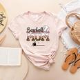 Leopard Baseball Mom Mama Mommy Sport Women's Heather T-Shirt Heather Peach Leopard Baseball Mom Mama Mommy Sport Women's Heather T-Shirt Heather Peach