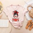 Loud And Proud Baseball Mom Messy Bun Leopard Mother Day Women's Heather T-Shirt Heather Peach Loud And Proud Baseball Mom Messy Bun Leopard Mother Day Women's Heather T-Shirt Heather Peach