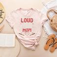 Loud Proud Baseball Mom Women's Heather T-Shirt Heather Peach