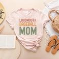 Loudmouth Baseball Mom Mother's Day Sports Cute Women's Heather T-Shirt Heather Peach Loudmouth Baseball Mom Mother's Day Sports Cute Women's Heather T-Shirt Heather Peach