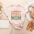 Loudmouth Baseball Mom Sports Cute Text Women's Heather T-Shirt Heather Peach Loudmouth Baseball Mom Sports Cute Text Women's Heather T-Shirt Heather Peach