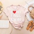 I LOVE MY BASEBALL MOM Women's Heather T-Shirt Heather Peach