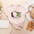 For The Love Of The Game Day Baseball Mom Cheering Lovers Women's Heather T-Shirt Heather Peach