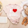 I Love Hot Baseball Moms I Heart Baseball Moms Women's Heather T-Shirt Heather Peach
