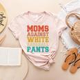 Moms Against Baseball Pants Baseball Mom Mother Women's Heather T-Shirt Heather Peach