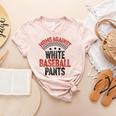 Moms Against Baseball Pants Season Baseball Mom Raglan Baseball Tee Women's Heather T-Shirt Heather Peach