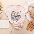 Ohio Baseball Mom Women's Heather T-Shirt Heather Peach