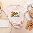 Peace Love Baseball Mom Leopard Print Mother's Day Women's Heather T-Shirt Heather Peach Peace Love Baseball Mom Leopard Print Mother's Day Women's Heather T-Shirt Heather Peach