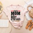Proud Mom Of An Awesome Baseball Baseball Mom Women's Heather T-Shirt Heather Peach Proud Mom Of An Awesome Baseball Baseball Mom Women's Heather T-Shirt Heather Peach