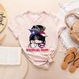 Puerto Rico Baseball Mom Messy Bun Boricua Women's Heather T-Shirt Heather Peach Puerto Rico Baseball Mom Messy Bun Boricua Women's Heather T-Shirt Heather Peach
