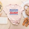 Retro Baseball Mom Mother's Day Weekend Forecast Baseball Women's Heather T-Shirt Heather Peach Retro Baseball Mom Mother's Day Weekend Forecast Baseball Women's Heather T-Shirt Heather Peach