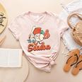 Retro Tis The Season Baseball Mom Baseball Lover Boys Kids Women's Heather T-Shirt Heather Peach
