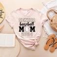 Senior Baseball Mom Class Of 2024 Senior Mom Game Day Women's Heather T-Shirt Heather Peach