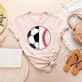 Soccer Baseball Player Soccer Baseball Mom Women's Heather T-Shirt Heather Peach Soccer Baseball Player Soccer Baseball Mom Women's Heather T-Shirt Heather Peach