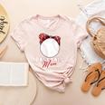 Softball Baseball Mom Floral Tee Mother's Day Women's Heather T-Shirt Heather Peach