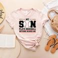 My Son Plays Baseball Nothing Scares Me Baseball Mom Women's Heather T-Shirt Heather Peach My Son Plays Baseball Nothing Scares Me Baseball Mom Women's Heather T-Shirt Heather Peach