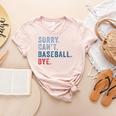 Sorry Can't Baseball Bye Baseball Mom Men Women Kids Women's Heather T-Shirt Heather Peach
