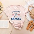 Spring 2024 Season Cute Baseball Mom Here For The Snacks Women's Heather T-Shirt Heather Peach