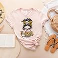 T Ball Mom Messy Bun Leopard Baseball Mom Leopard Women's Heather T-Shirt Heather Peach T Ball Mom Messy Bun Leopard Baseball Mom Leopard Women's Heather T-Shirt Heather Peach