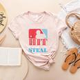 I Teach My Kid Baseball Mom Vintage Coach Baseball Raglan Baseball Tee Women's Heather T-Shirt Heather Peach