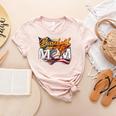 Vintage American Flag Baseball Mom Patriotic 4th July Women's Heather T-Shirt Heather Peach Vintage American Flag Baseball Mom Patriotic 4th July Women's Heather T-Shirt Heather Peach