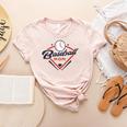 Vintage Baseball Mom Ballpark Momma Baseball Lover Women's Heather T-Shirt Heather Peach Vintage Baseball Mom Ballpark Momma Baseball Lover Women's Heather T-Shirt Heather Peach