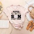 Warning Will Yell Loudly My Son Baseball Mom Women's Heather T-Shirt Heather Peach Warning Will Yell Loudly My Son Baseball Mom Women's Heather T-Shirt Heather Peach