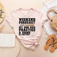 Weekend Forecast My Son Has Practice Baseball Mom Women's Heather T-Shirt Heather Peach Weekend Forecast My Son Has Practice Baseball Mom Women's Heather T-Shirt Heather Peach
