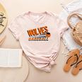 Wolves Baseball Team Baseball Mom Wolf Sports School Spirit Women's Heather T-Shirt Heather Peach