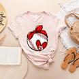 Womens Custom Baseball Mom Number 25 Heart For Mom Mommy Premium Women's Heather T-Shirt Heather Peach Womens Custom Baseball Mom Number 25 Heart For Mom Mommy Premium Women's Heather T-Shirt Heather Peach