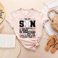 Yes Son Has Practice a Game Baseball Mom Women's Heather T-Shirt Heather Peach