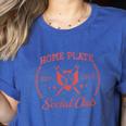 2024 Home Plate Social Club Softball Season Tee Baseball Mom Women's Heather T-Shirt Heather True Royal 2024 Home Plate Social Club Softball Season Tee Baseball Mom Women's Heather T-Shirt Heather True Royal