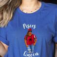 African American Baseball Mom Pisces Queen Zodiac Sign Women's Heather T-Shirt Heather True Royal