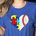 Autism Baseball Heart Autism Puzzle Baseball Mom Women's Heather T-Shirt Heather True Royal Autism Baseball Heart Autism Puzzle Baseball Mom Women's Heather T-Shirt Heather True Royal
