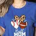 Ball Mom Football Baseball Mom Heart Women's Heather T-Shirt Heather True Royal Ball Mom Football Baseball Mom Heart Women's Heather T-Shirt Heather True Royal