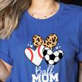 Ball Mom Soccer Baseball Mom Heart Women's Heather T-Shirt Heather True Royal Ball Mom Soccer Baseball Mom Heart Women's Heather T-Shirt Heather True Royal