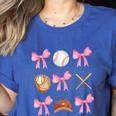 Baseball Coquette Bow Baseball Mama Baseball Mom Premium Women's Heather T-Shirt Heather True Royal Baseball Coquette Bow Baseball Mama Baseball Mom Premium Women's Heather T-Shirt Heather True Royal